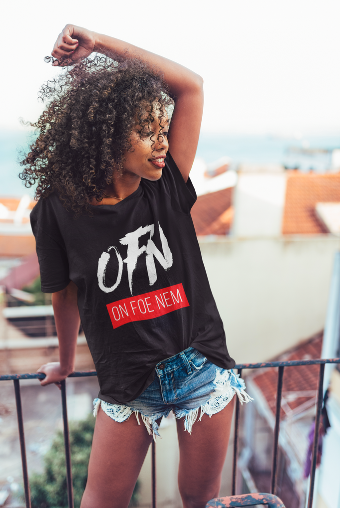 On Foe Nem - Unisex Jersey Short Sleeve V-Neck Tee